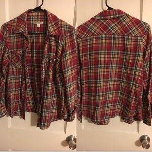 Red button down flannel